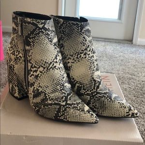 Shein snakeskin booties